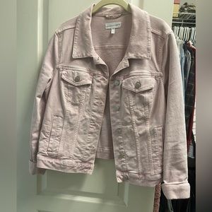 Loft blush pink denim jacket size large